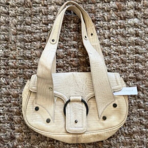Free People x Vintage Cream/Tan Crocodile Skin Shoulder Bag - Picture 1 of 1